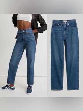 MADEWELL 28 Tall Perfect Vintage Straight Jean in Mayfield Wash